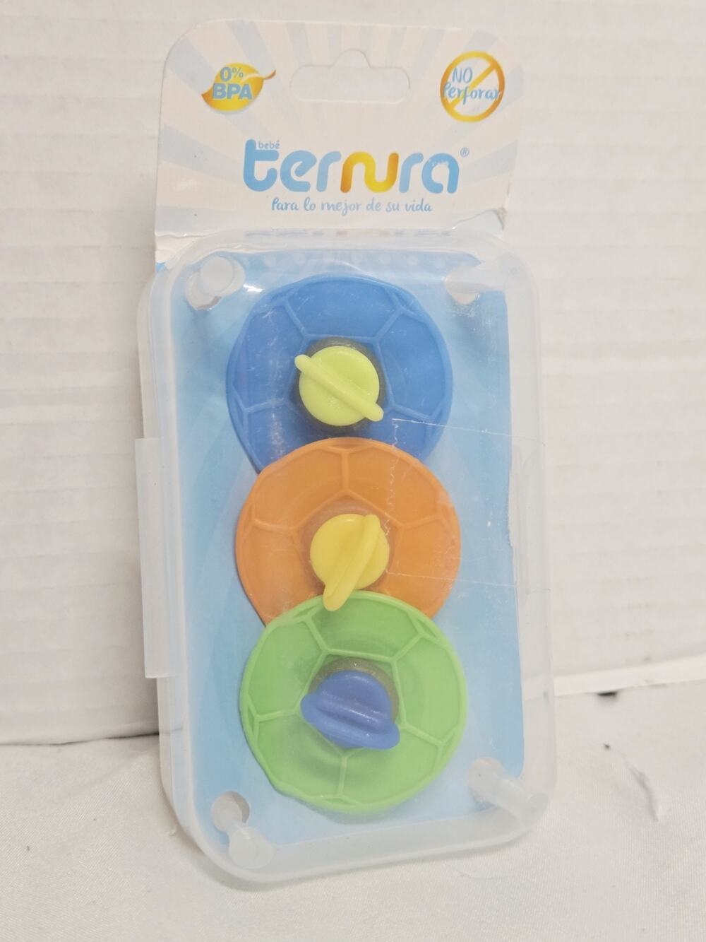 Ternura 3 Pack Baby silicone pacifiers miel México New Sealed